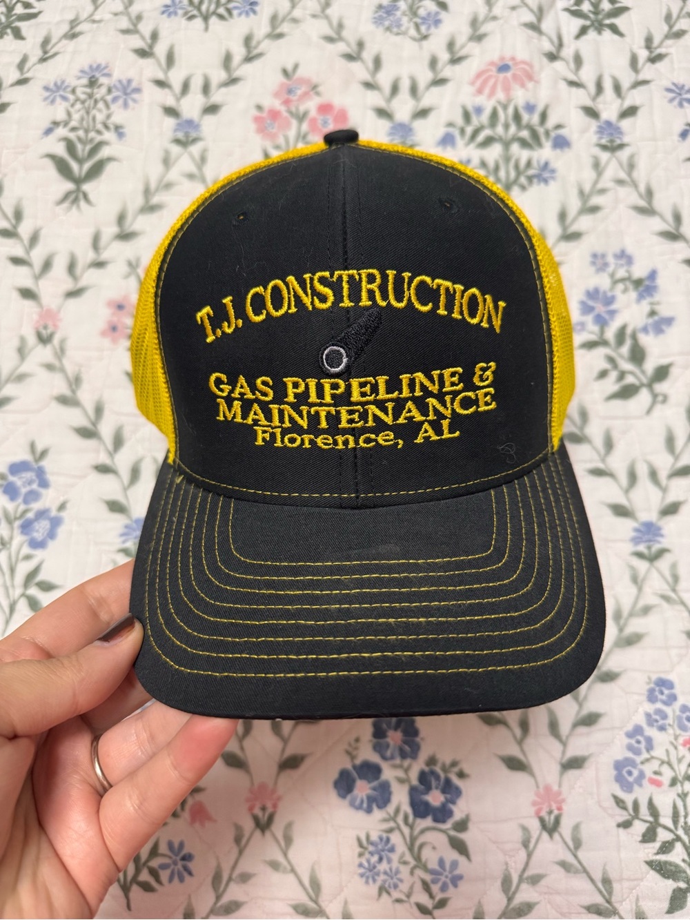 T.J. Construction Black & Yellow Trucker Hat